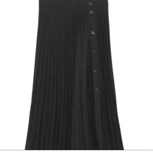 Zara PLEATED BUTTONED SKIRT - Picture 2 of 5